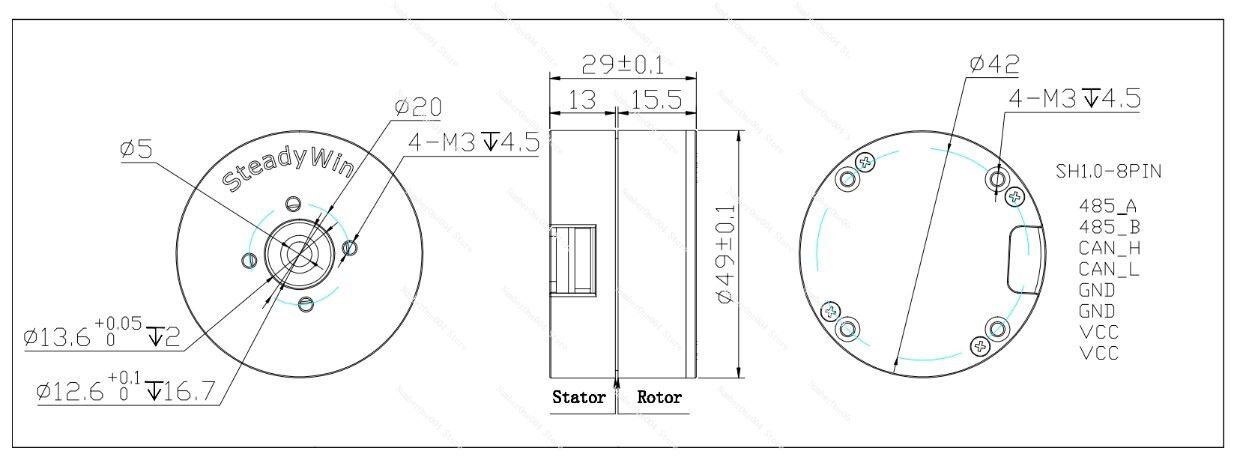 สำหรับ DD5010 มอเตอร์กระแสตรงแ - Direct Drive Servo Motor Robotics บทวิจารณ์และราคา